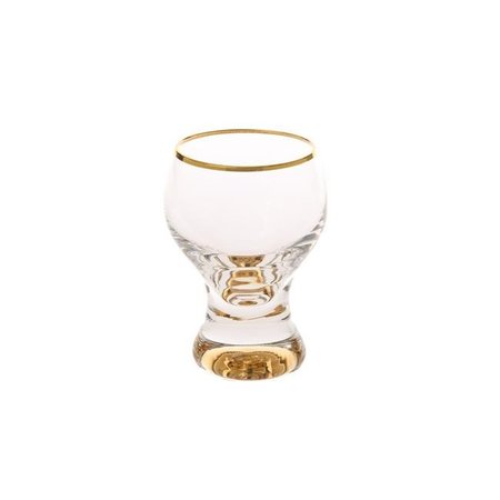 CLASSIC TOUCH DECOR Classic Touch CLG827 3 in. Liquor Glasses with Gold Stem & Rim; Set of 6 CLG827